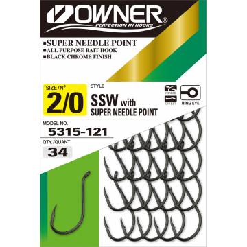 Owner Hooks 5315/5115 SSW with Super Needle Point